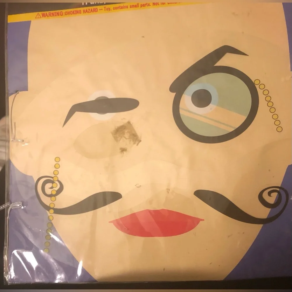 Vintage Transparent Mask “Gentleman” by Daiso Japan NEW in pkg Creepy Halloween?